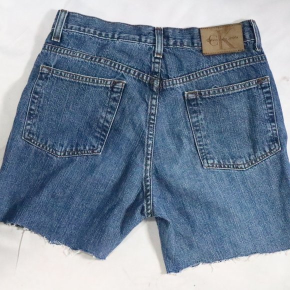 VTG CALVIN KLEIN Denim Cut-off Shorts Sz 3 - Picture 3 of 12